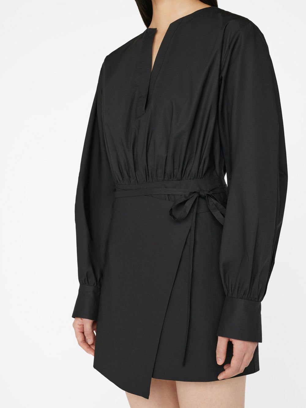 Wrap Mini Dress -- Noir sold by Frame Denim product image thumbnail 4