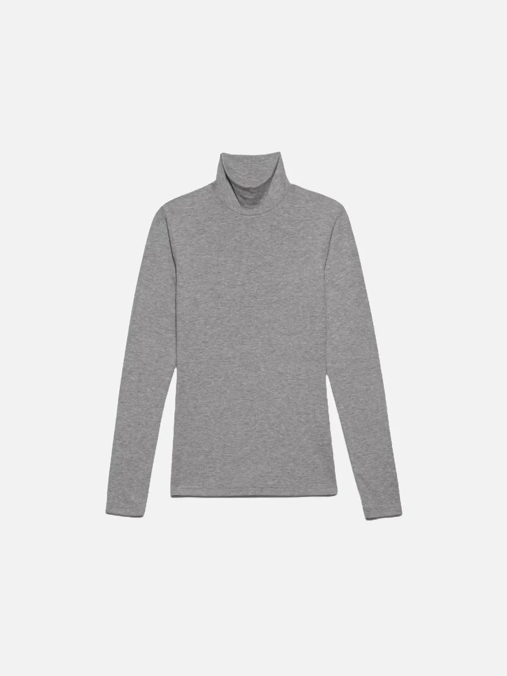 Rib Turtleneck -- Gris Heather sold by Frame Denim