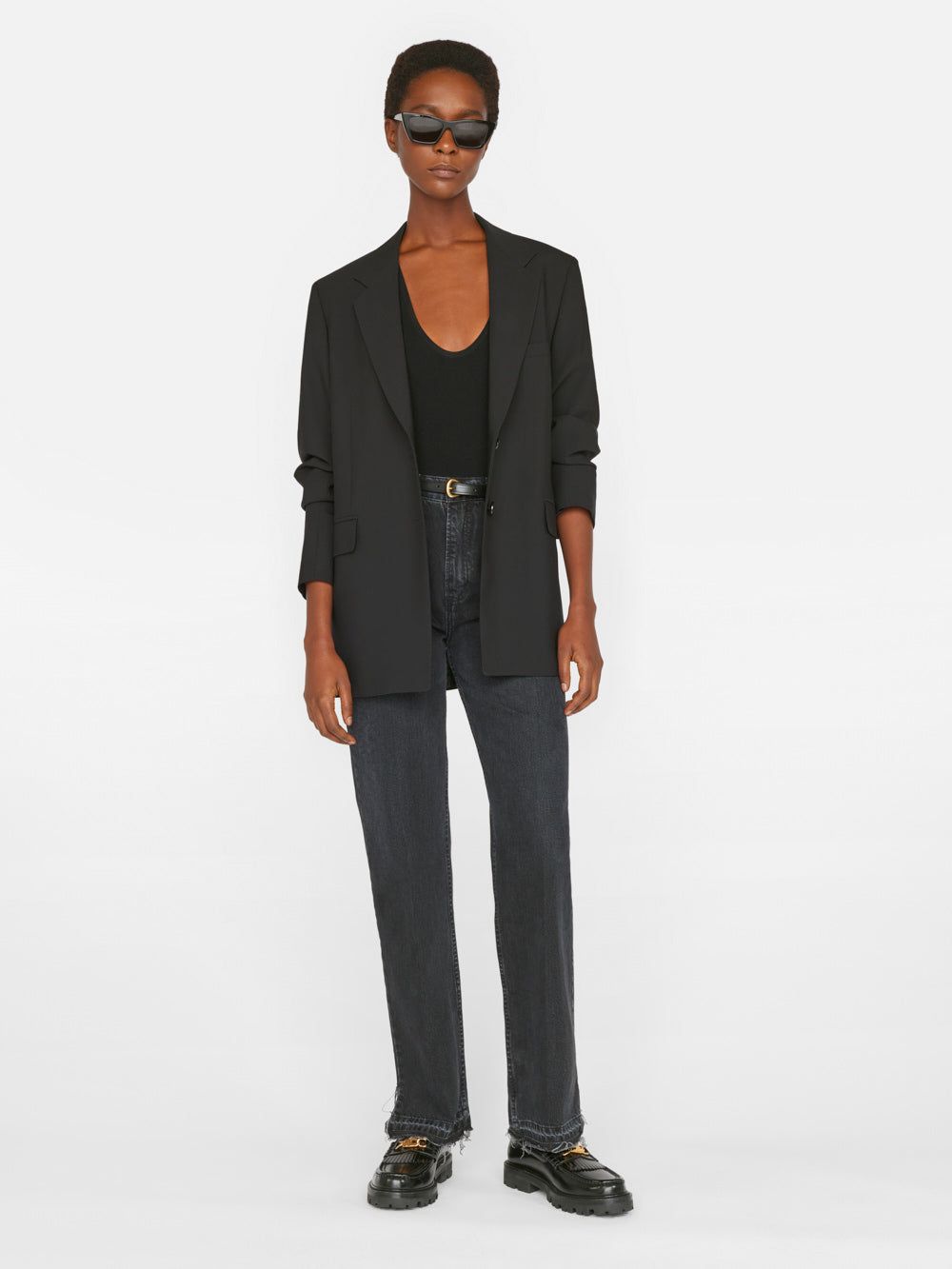 Le High 'N' Tight Straight Slit -- Inkwell sold by Frame Denim product image thumbnail 3