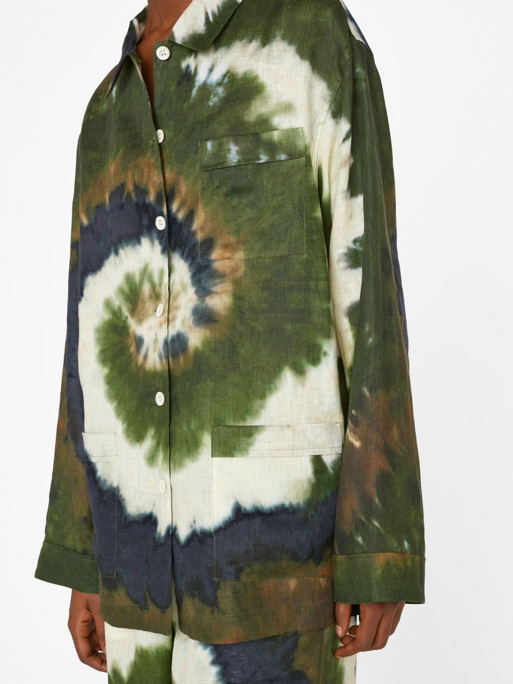 Oversized Tie Dye Shirt -- Fatigue Multi sold by Frame Denim product image thumbnail 5