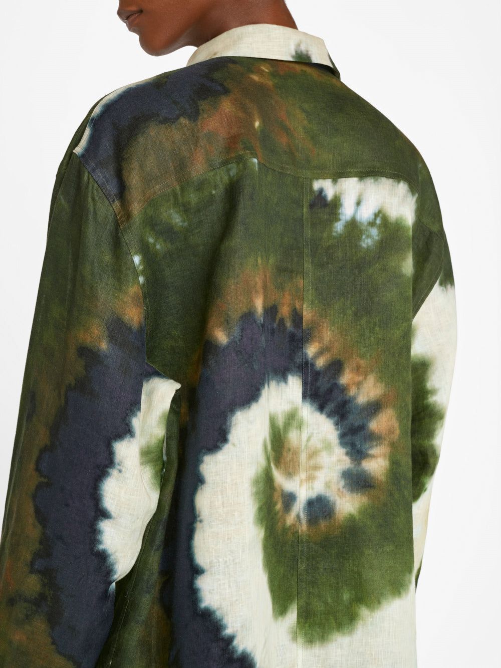 Oversized Tie Dye Shirt -- Fatigue Multi sold by Frame Denim product image thumbnail 4