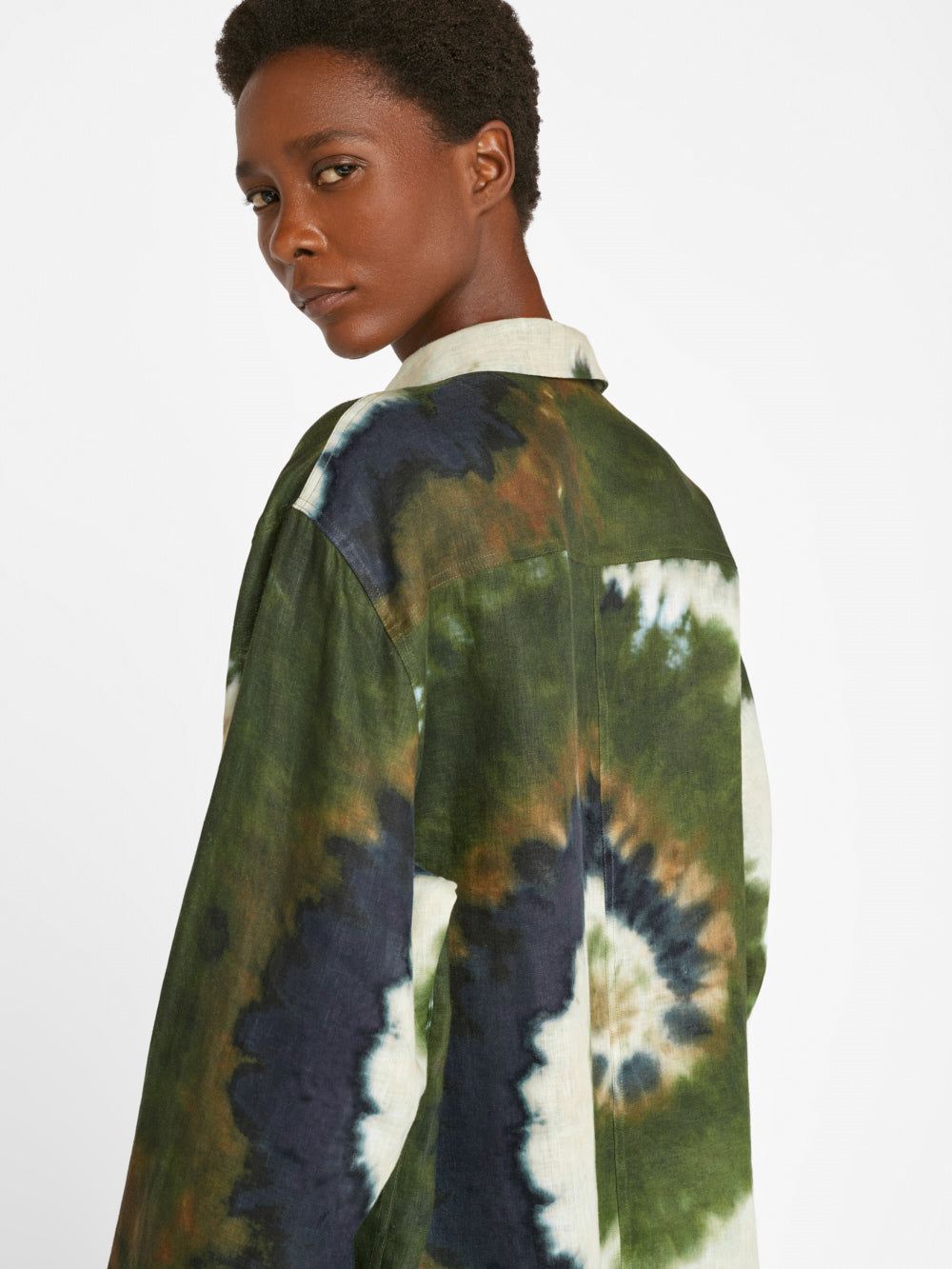 Oversized Tie Dye Shirt -- Fatigue Multi sold by Frame Denim product image thumbnail 9