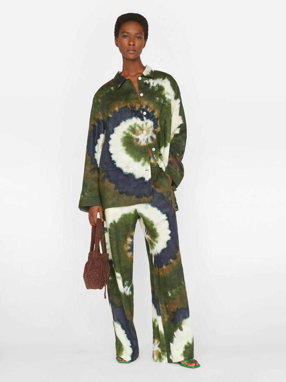 Oversized Tie Dye Shirt -- Fatigue Multi sold by Frame Denim product image thumbnail 3