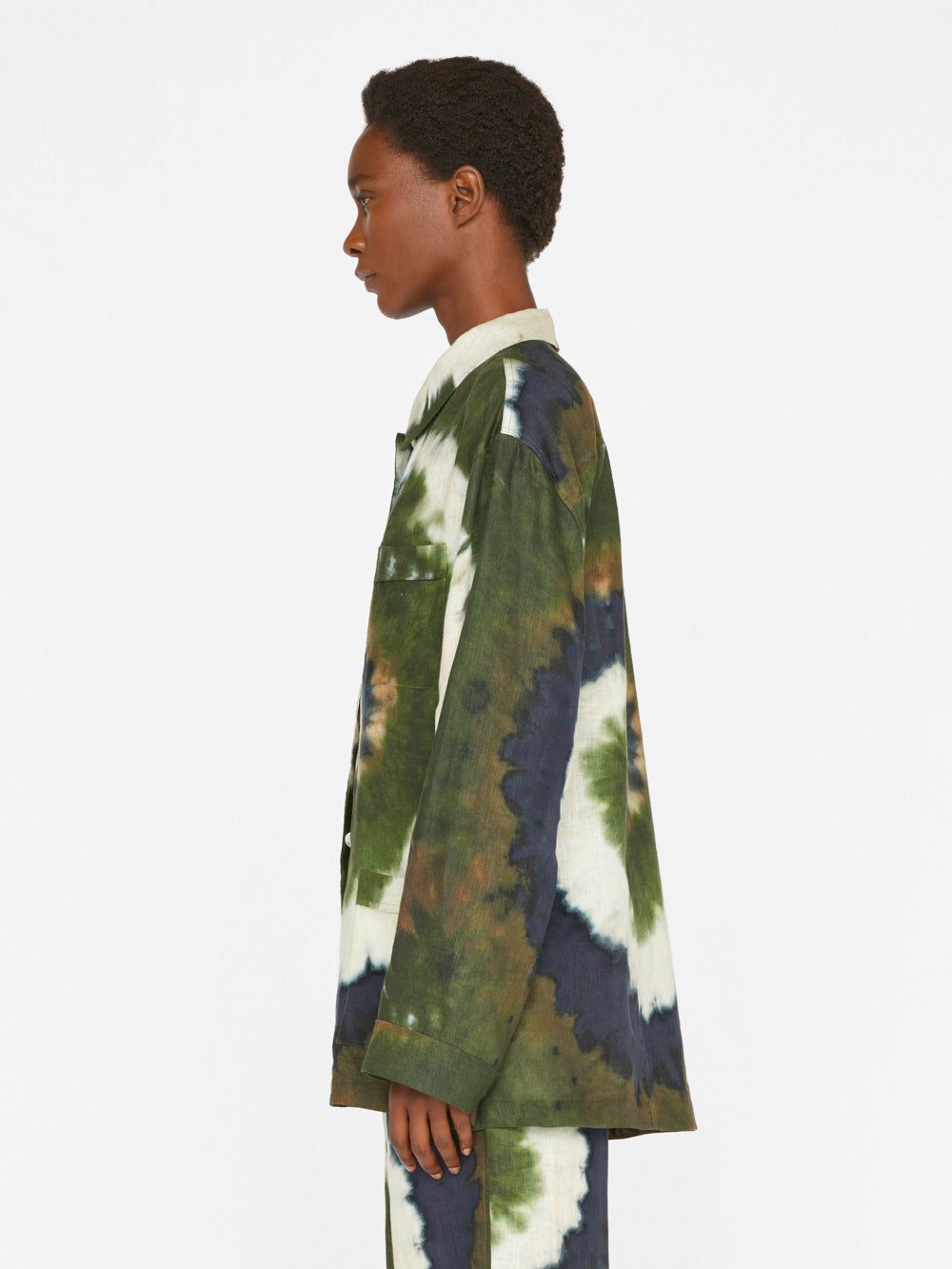 Oversized Tie Dye Shirt -- Fatigue Multi sold by Frame Denim product image thumbnail 6