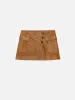 Leather Cargo Mini Skirt -- Tobacco sold by Frame Denim