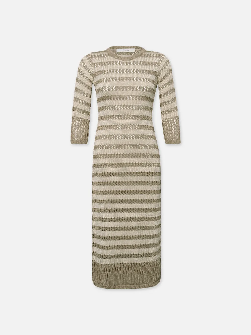 Lurex Stripe Dress -- Gold Multi sold by Frame Denim