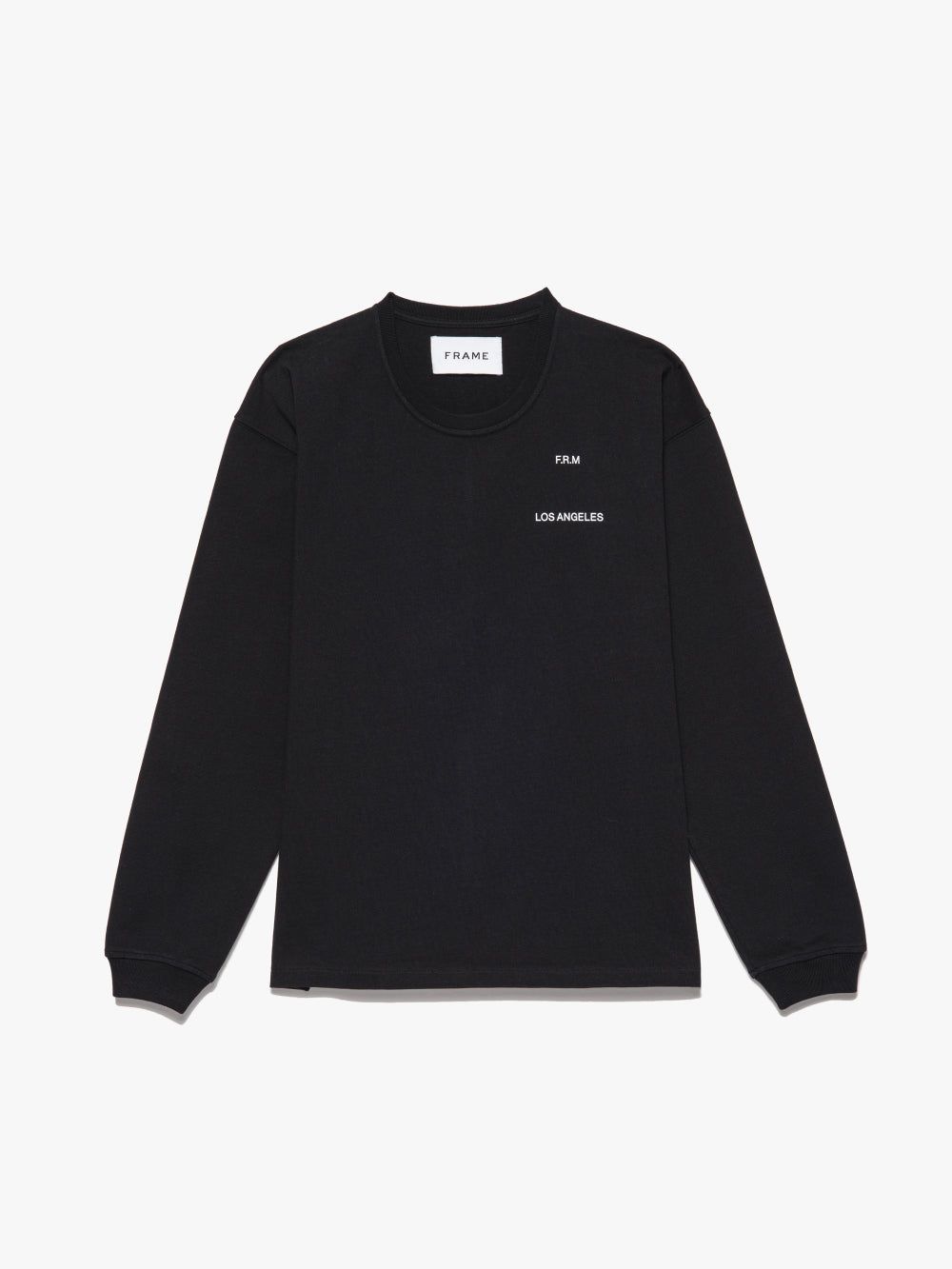 Frame Long Sleeve Graphic Tee -- Noir sold by Frame Denim