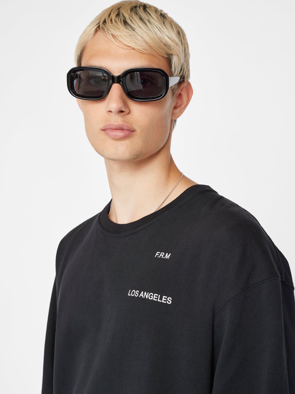 Frame Long Sleeve Graphic Tee -- Noir sold by Frame Denim product image thumbnail 4
