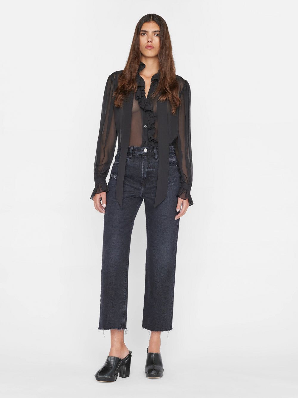 Le Jane Crop -- Inkwell Rips sold by Frame Denim product image thumbnail 3