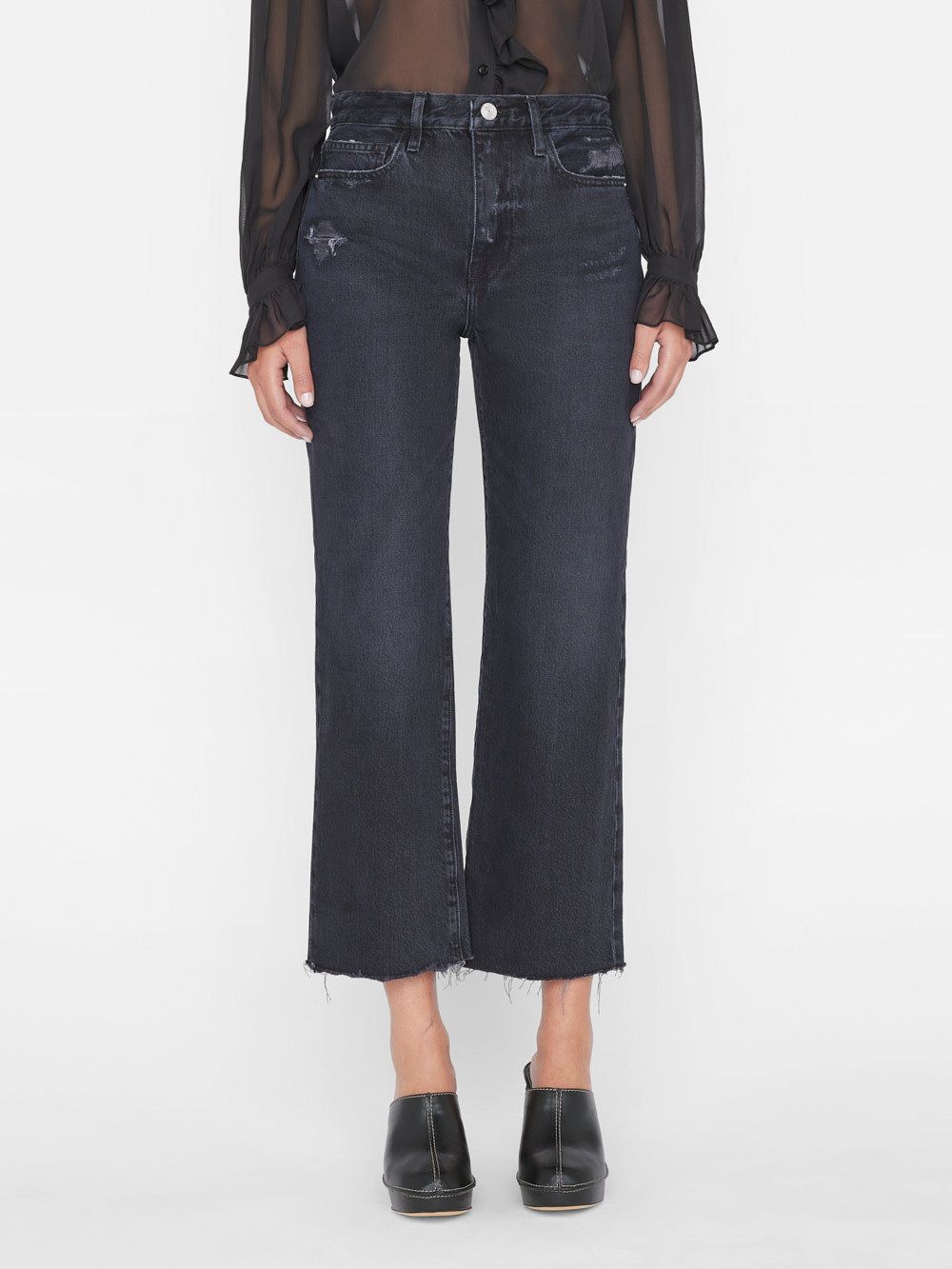 Le Jane Crop -- Inkwell Rips sold by Frame Denim product image thumbnail 2