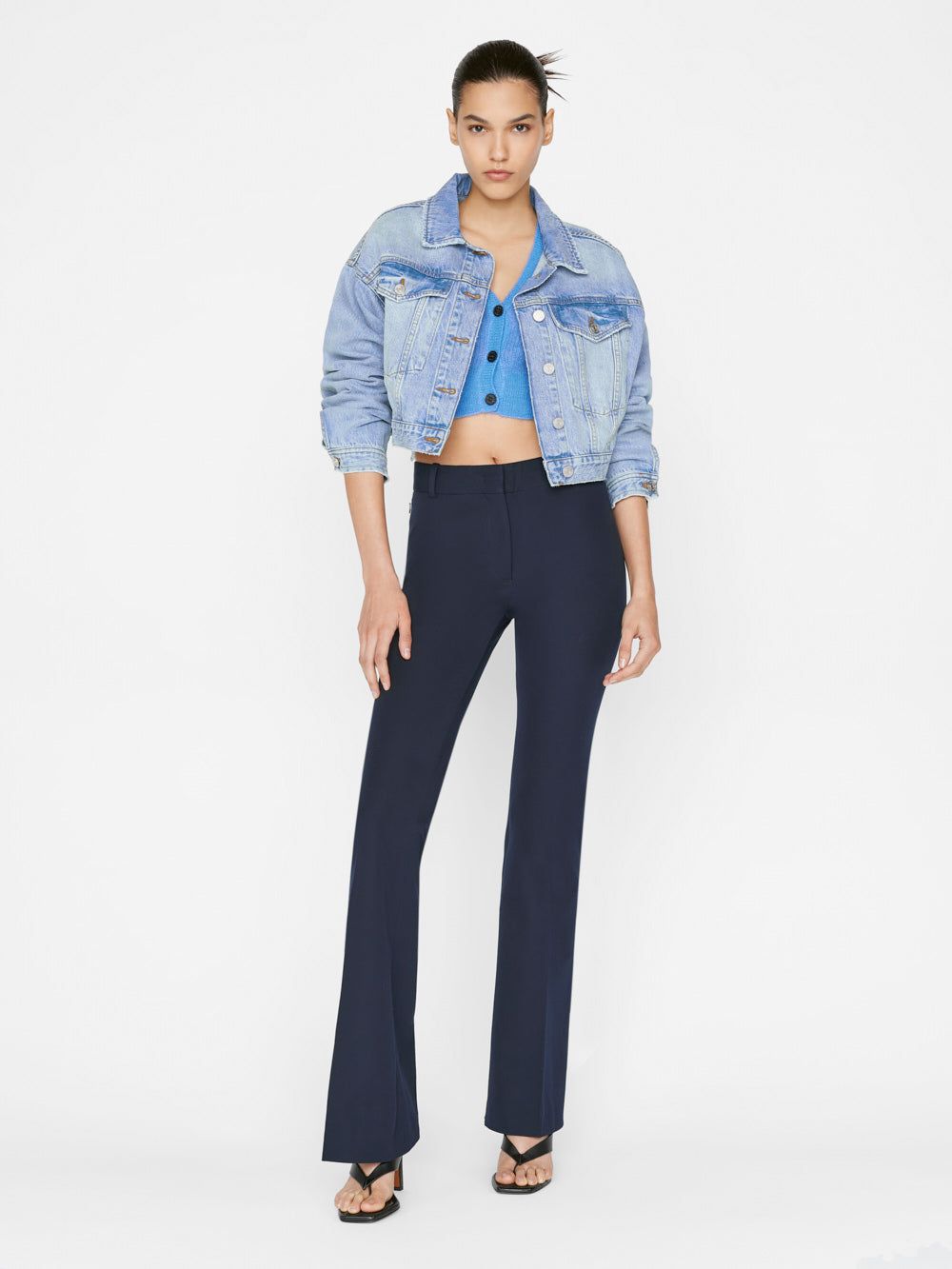 Le High Flare Trouser -- Navy sold by Frame Denim product image thumbnail 6