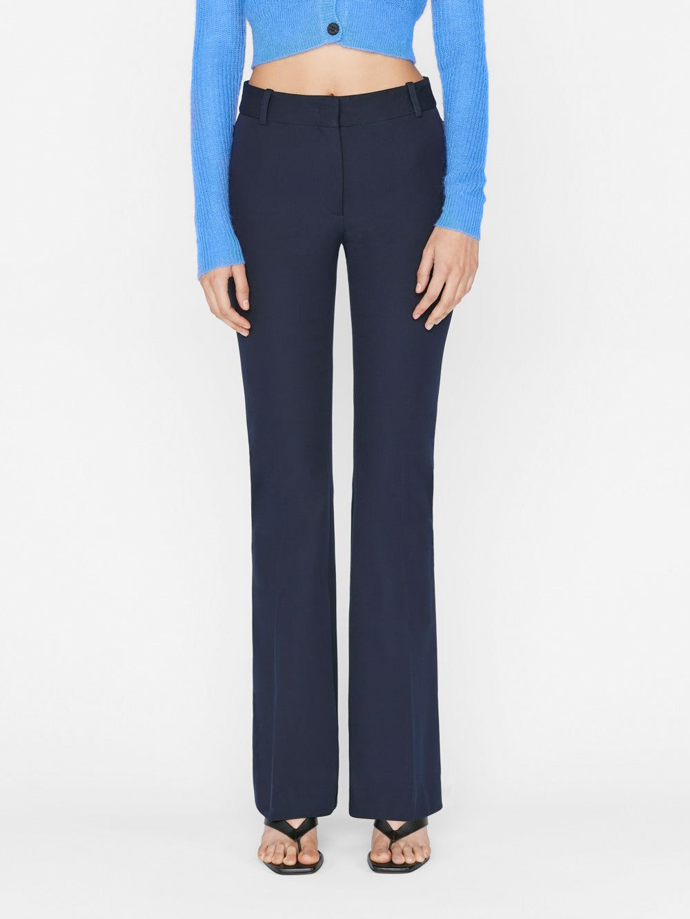 Le High Flare Trouser -- Navy sold by Frame Denim