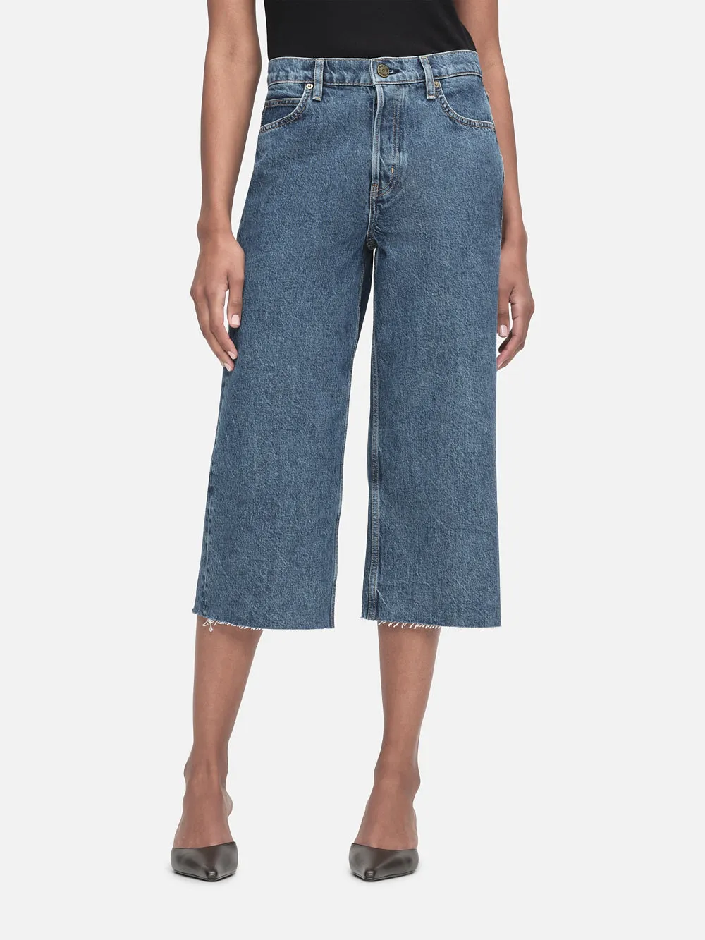 High Rise Easy Capri -- Wren sold by Frame Denim product image thumbnail 3