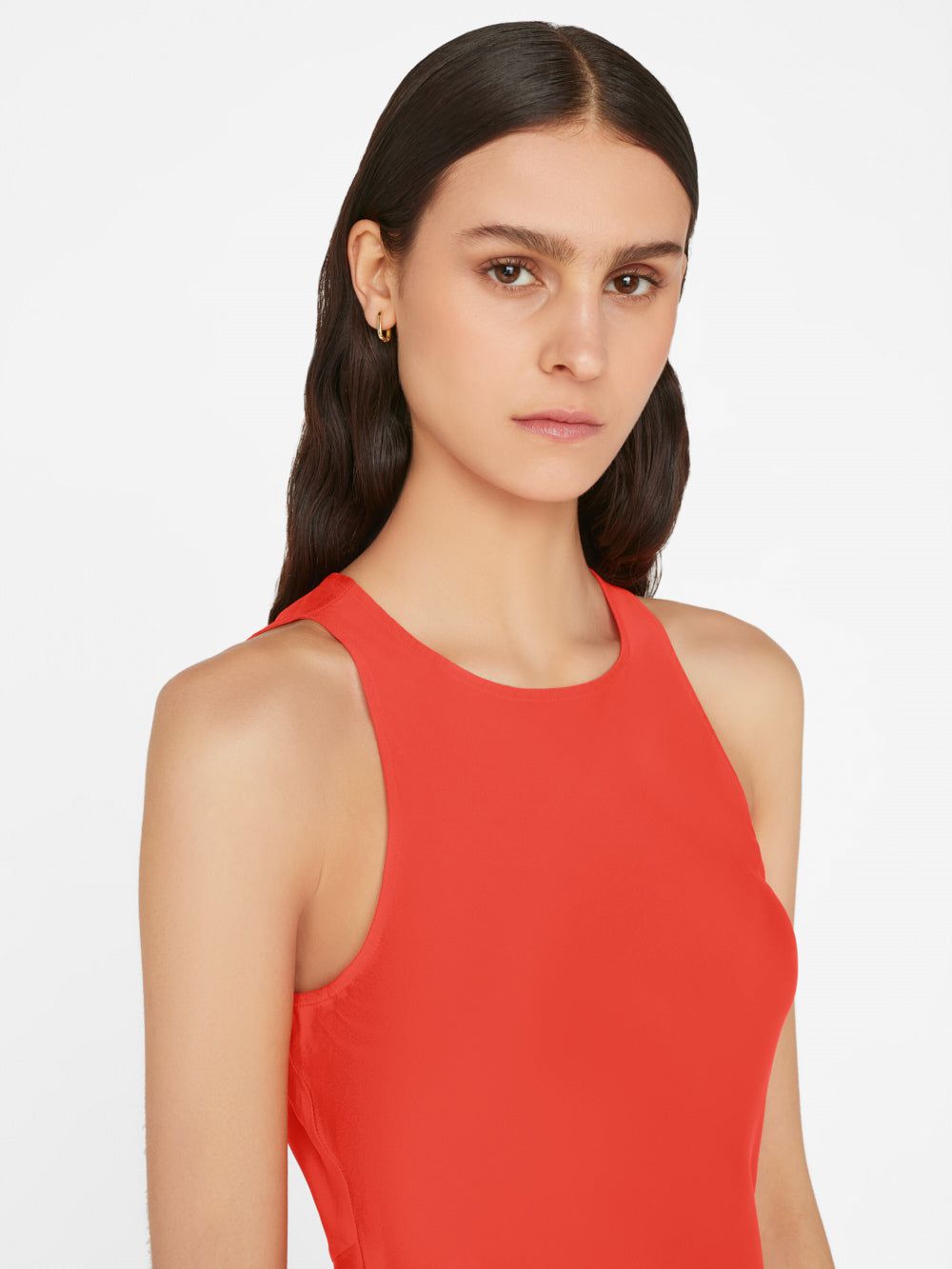Bias Dip Dye Midi Dress -- Red Orange Multi sold by Frame Denim product image thumbnail 2