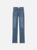Le High Straight Long -- Daphne Blue sold by Frame Denim