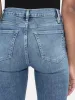 Le High Straight Long -- Daphne Blue sold by Frame Denim