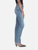 Le High Straight Long -- Daphne Blue sold by Frame Denim