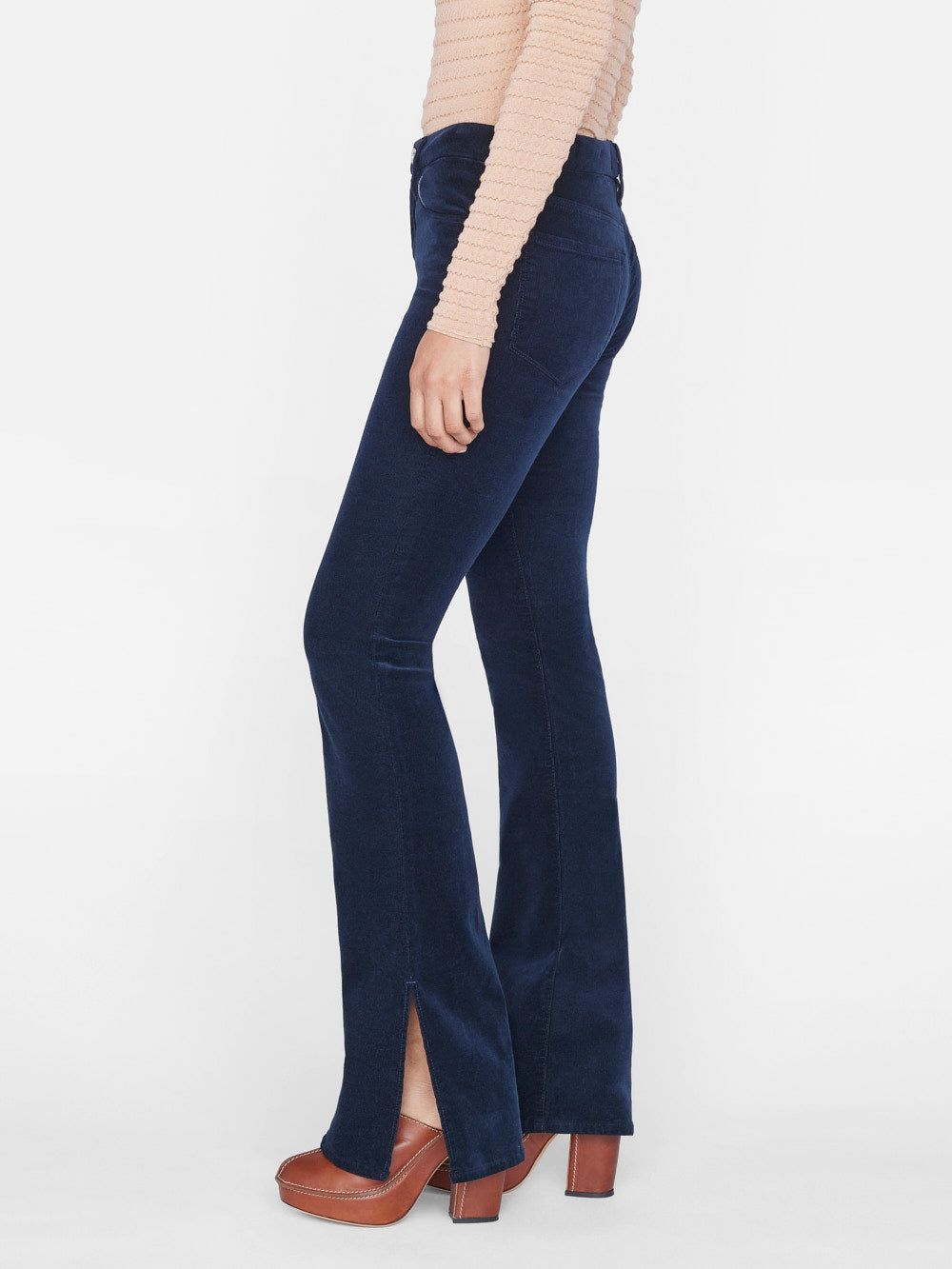 Le Mini Boot Slit Corduroy -- Navy sold by Frame Denim product image thumbnail 7