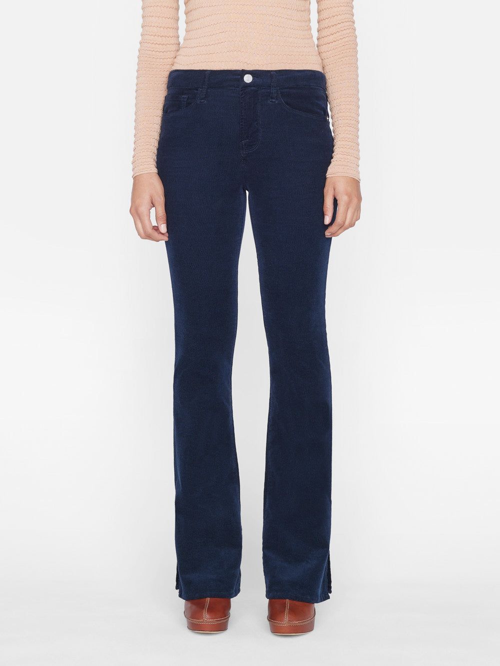 Le Mini Boot Slit Corduroy -- Navy sold by Frame Denim product image thumbnail 4