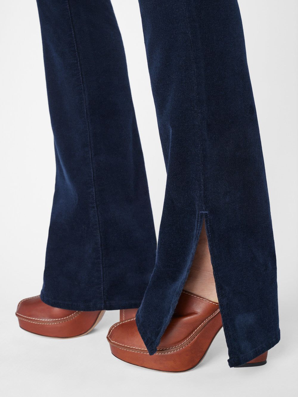Le Mini Boot Slit Corduroy -- Navy sold by Frame Denim product image thumbnail 2