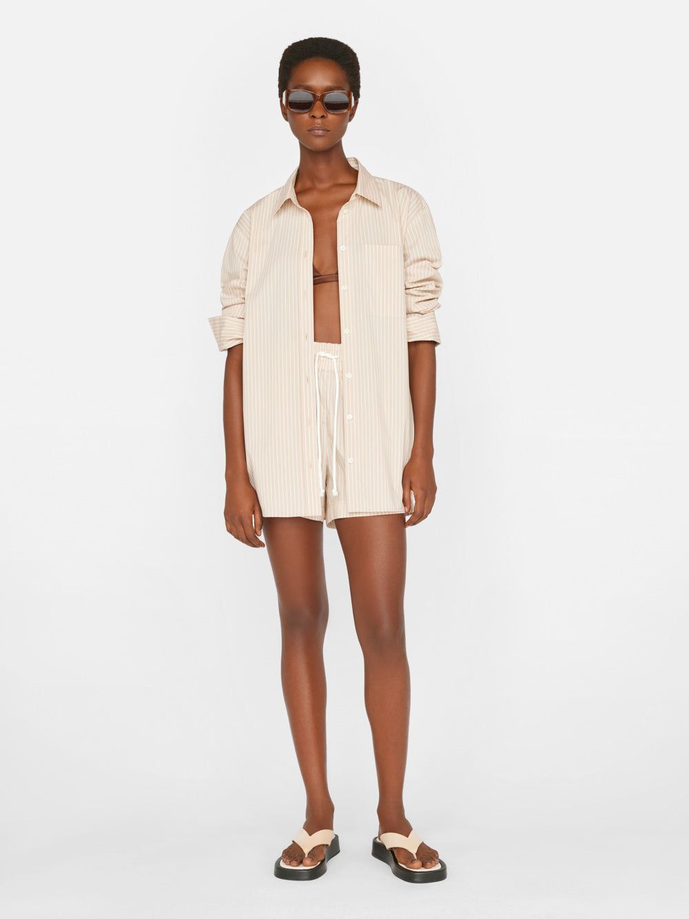 The Oversized Shirt -- Sand Multi sold by Frame Denim product image thumbnail 2