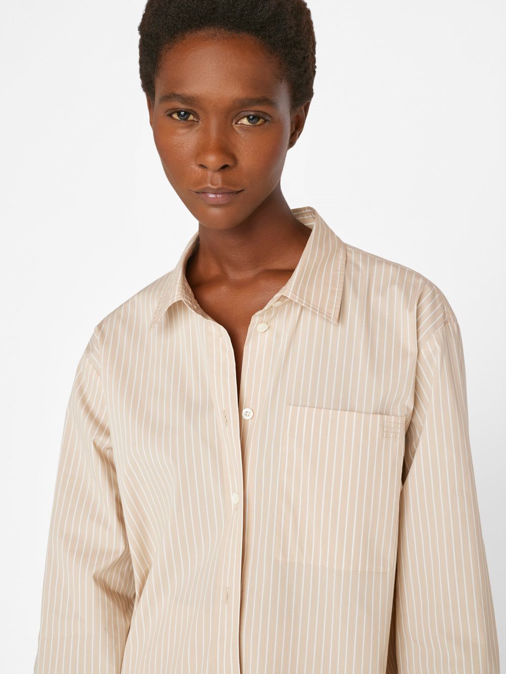 The Oversized Shirt -- Sand Multi sold by Frame Denim product image thumbnail 5