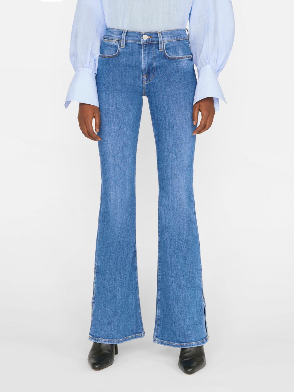 Le High Flare Mini Slits -- Samson sold by Frame Denim