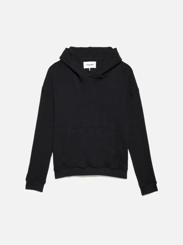 Waffle Textured  Hoodie -- Noir sold by Frame Denim