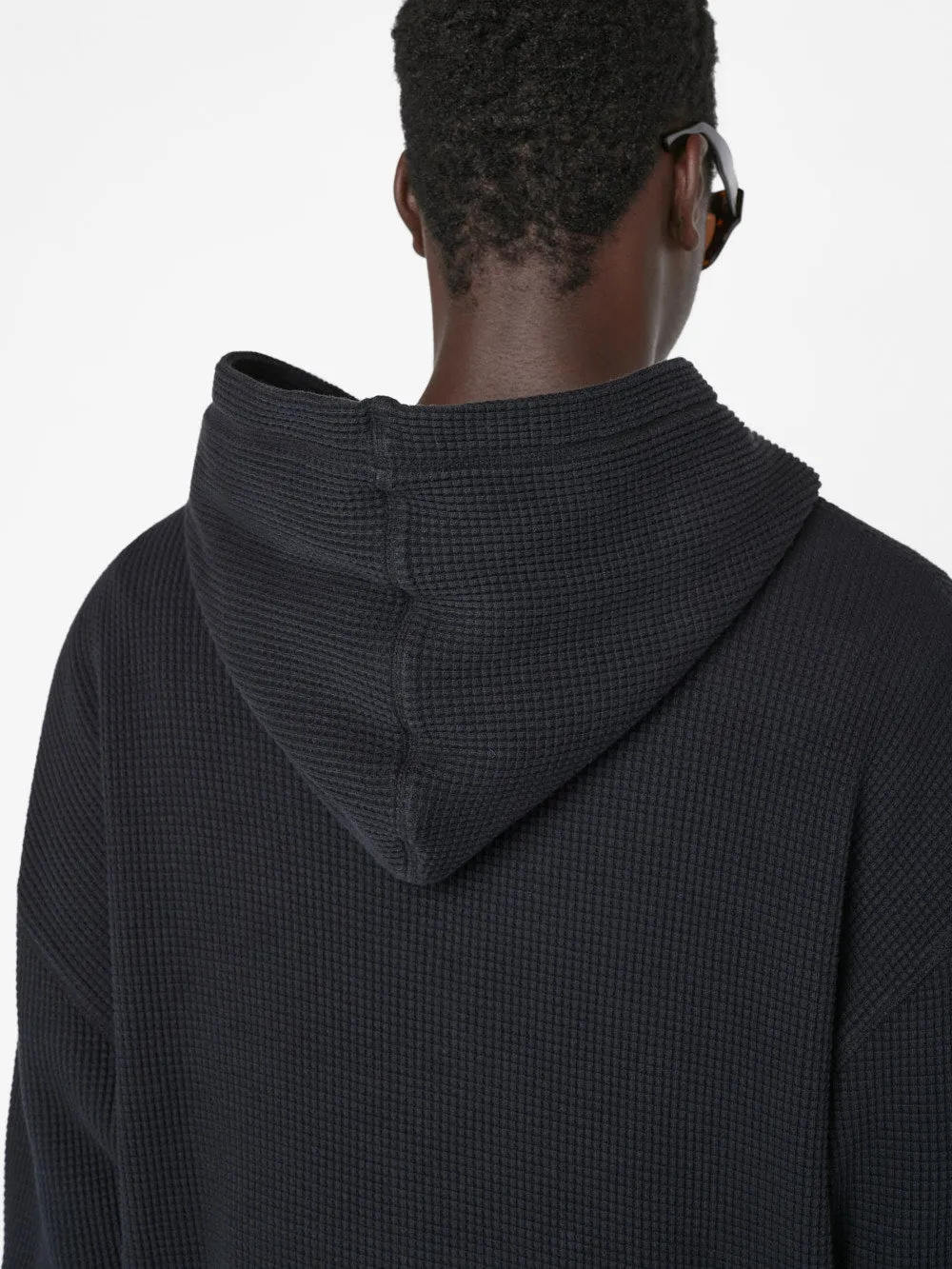 Waffle Textured Hoodie -- Noir sold by Frame Denim product image thumbnail 4
