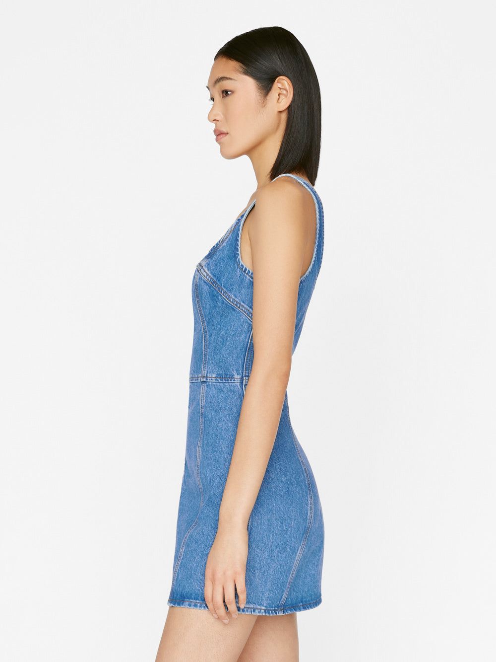 Denim Bustier Zip Dress -- Sea Level sold by Frame Denim product image thumbnail 5