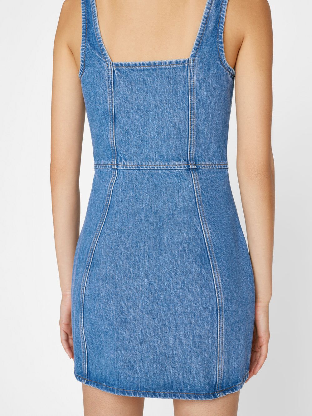Denim Bustier Zip Dress -- Sea Level sold by Frame Denim product image thumbnail 3