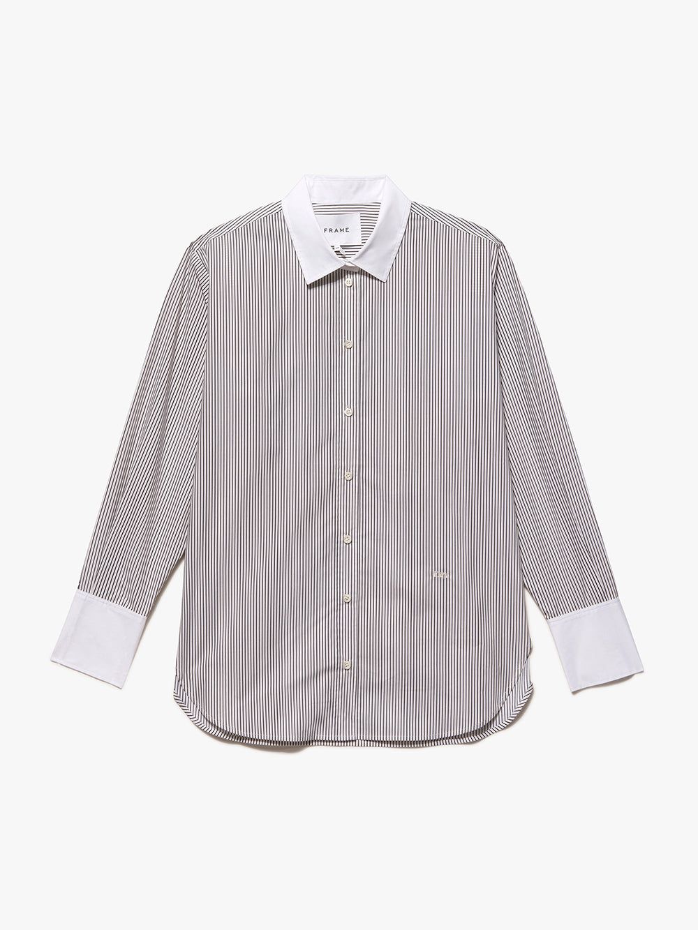 The Oversized Shirt -- Bone Multi sold by Frame Denim