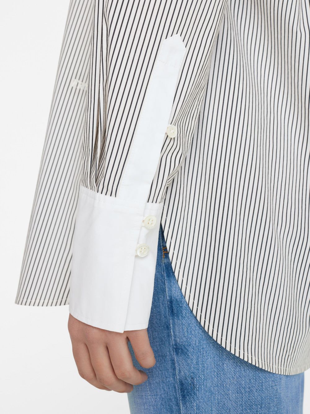 The Oversized Shirt -- Bone Multi sold by Frame Denim product image thumbnail 4