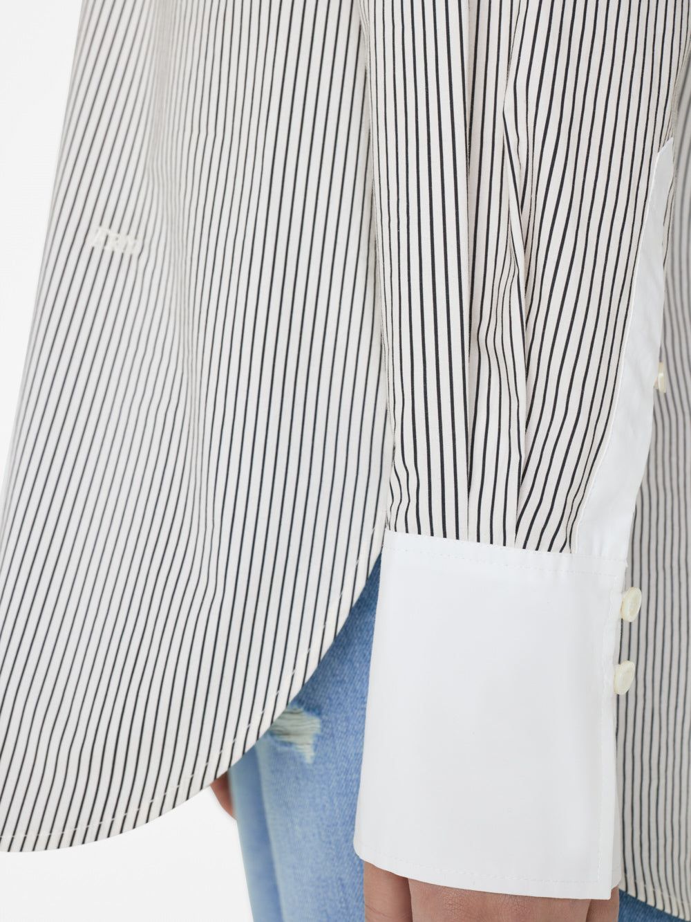 The Oversized Shirt -- Bone Multi sold by Frame Denim product image thumbnail 5