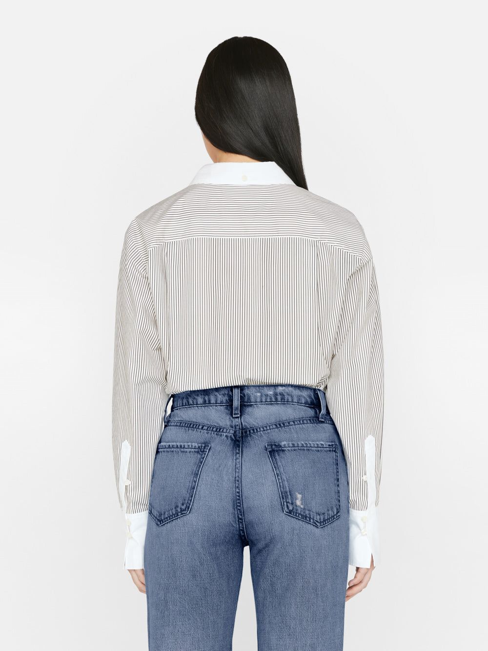 The Oversized Shirt -- Bone Multi sold by Frame Denim product image thumbnail 9