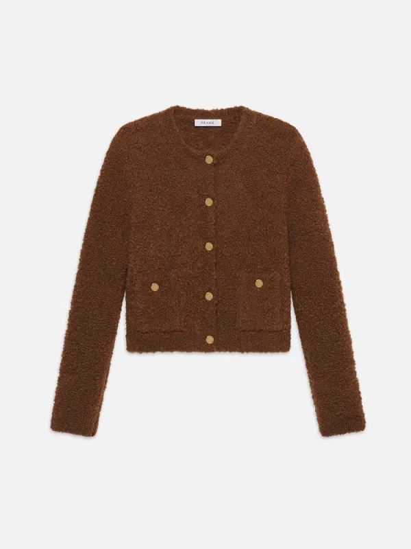 Patch Pocket Cardi -- Camel sold by Frame Denim