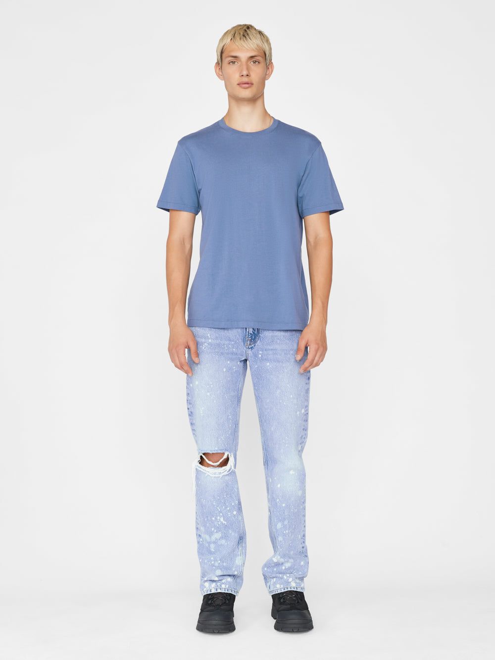 FRAME Logo Tee -- Grey Blue sold by Frame Denim product image thumbnail 2