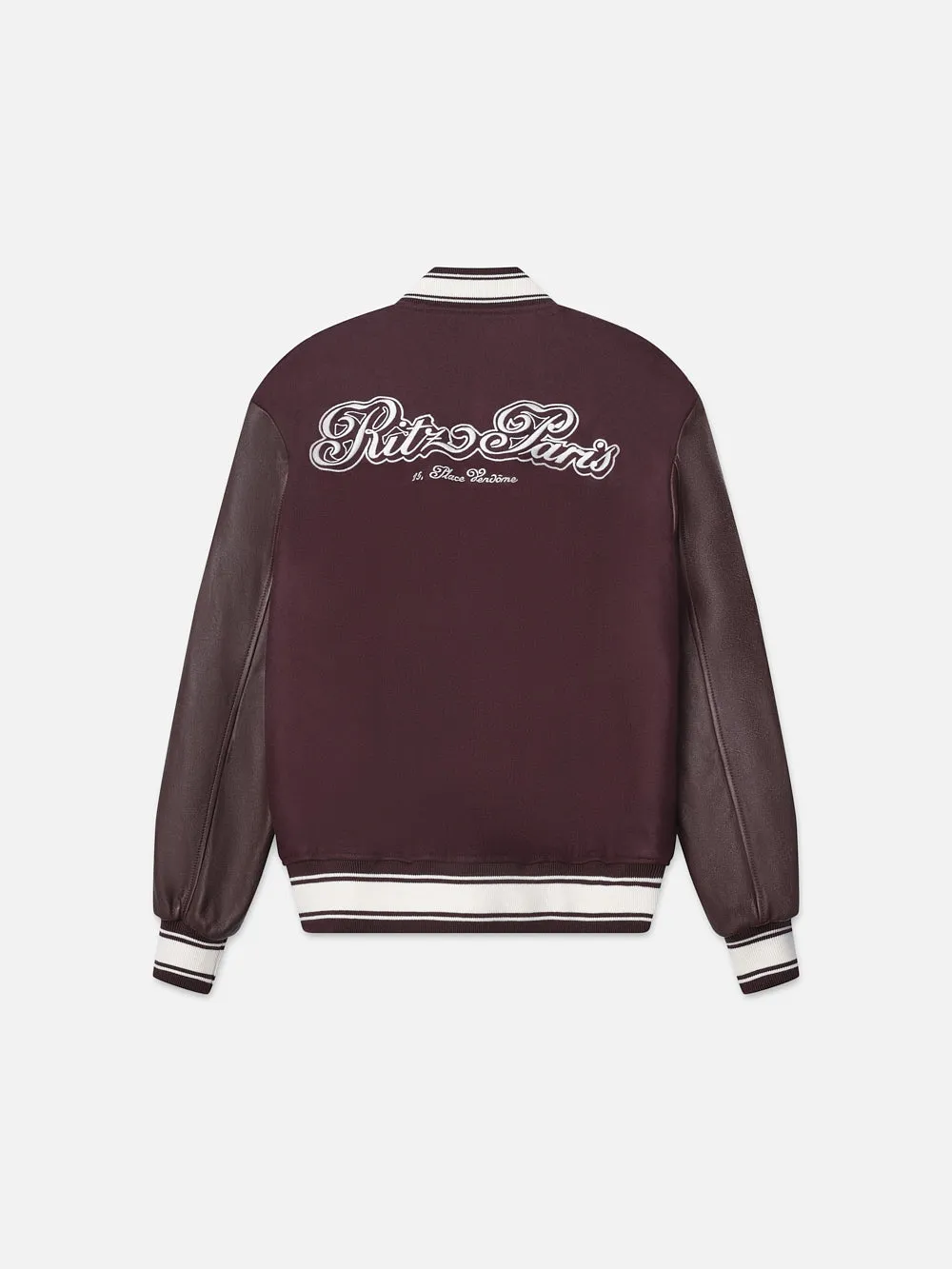 Ritz Unisex Varsity Jacket -- Bordeaux sold by Frame Denim product image thumbnail 3