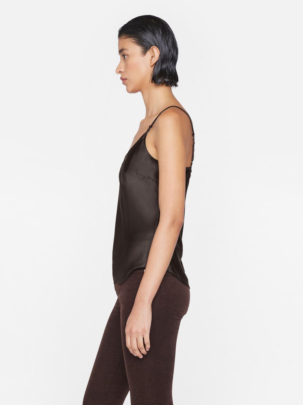 V-Neck Cami Top -- Espresso sold by Frame Denim product image thumbnail 6