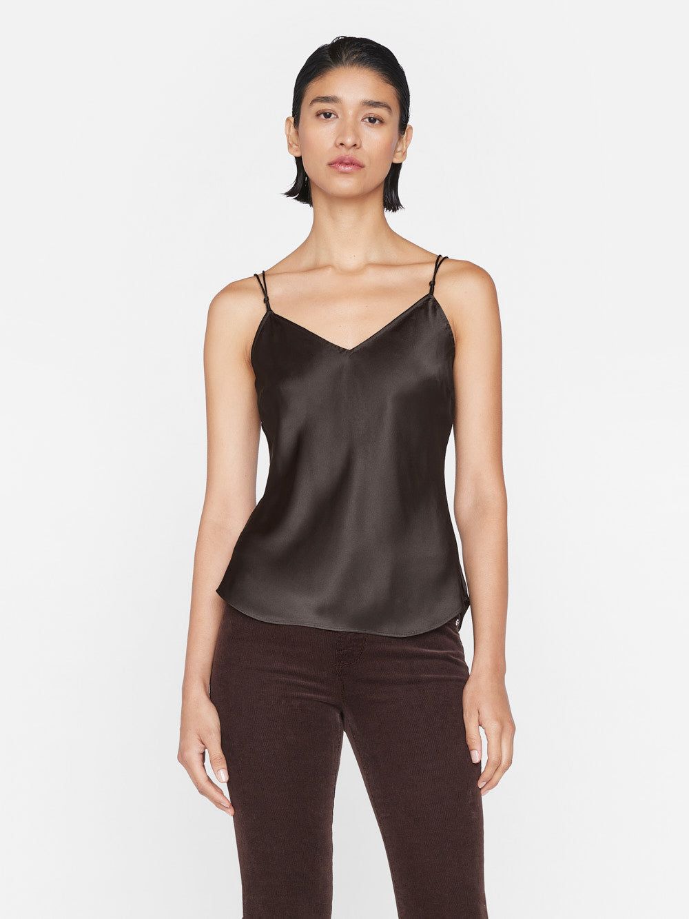 V-Neck Cami Top -- Espresso sold by Frame Denim product image thumbnail 8