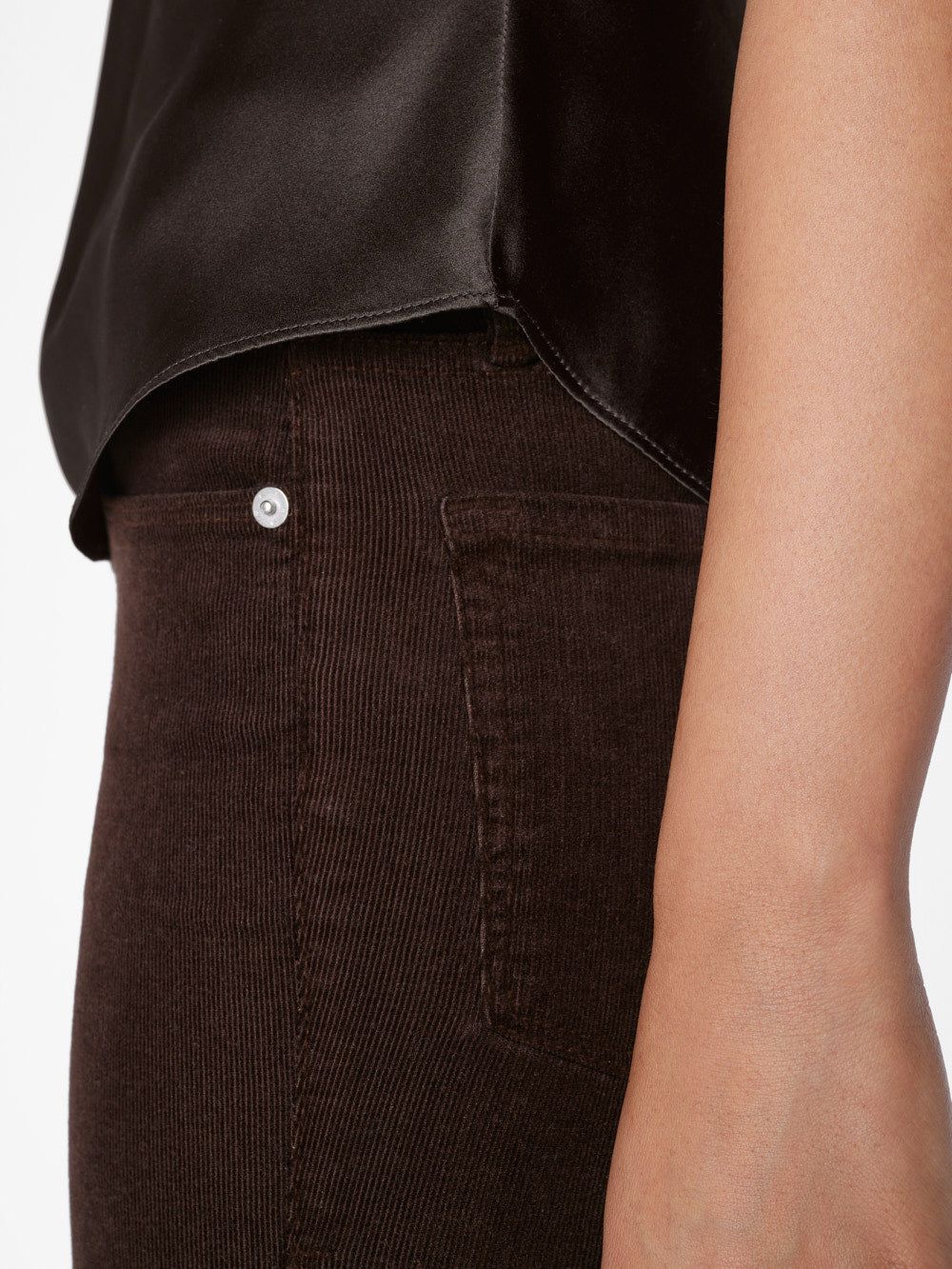 V-Neck Cami Top -- Espresso sold by Frame Denim product image thumbnail 4