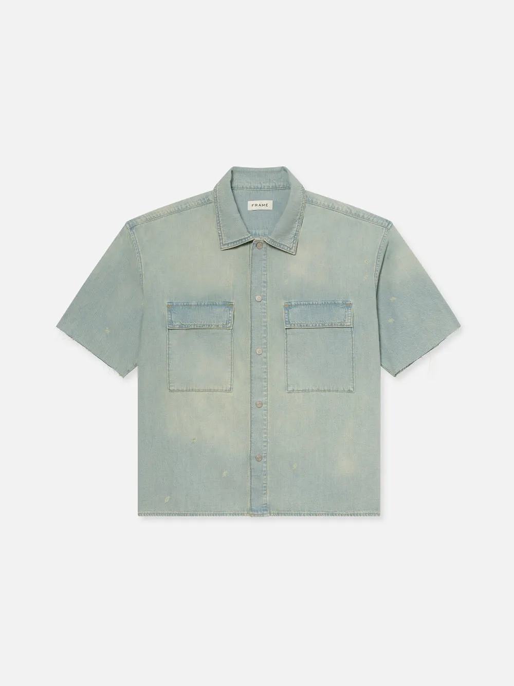Short Sleeve Relaxed Denim Shirt -- Oahu sold by Frame Denim