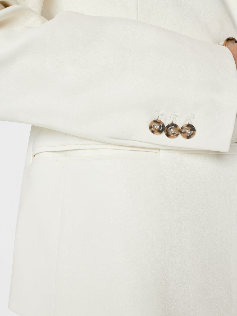 The Femme Leather Blazer -- Bone sold by Frame Denim product image thumbnail 5