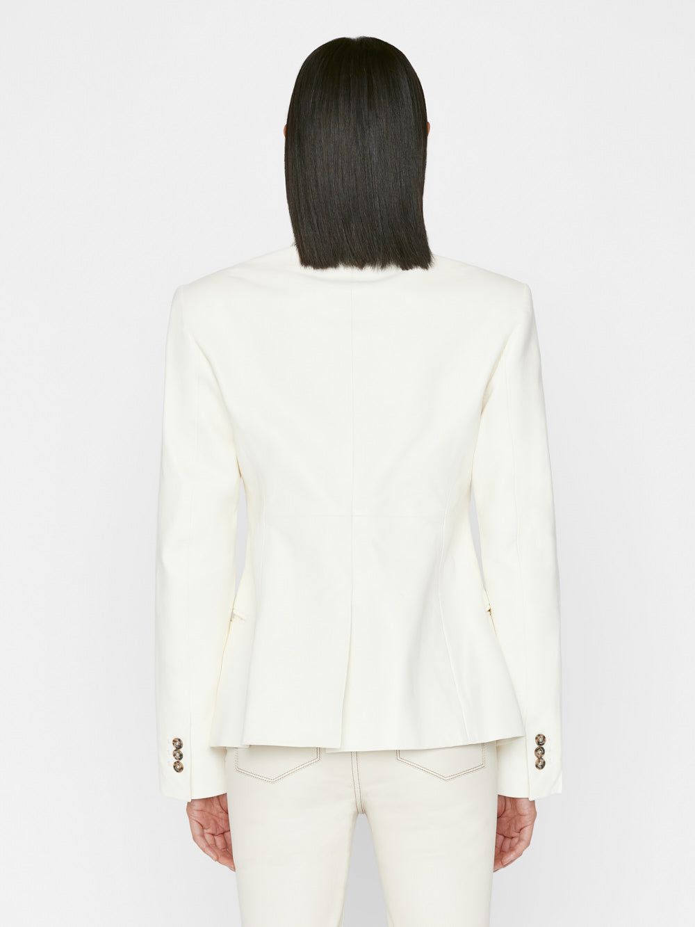 The Femme Leather Blazer -- Bone sold by Frame Denim product image thumbnail 7