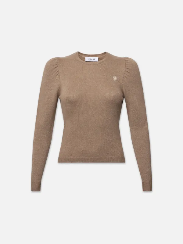 Lunar New Year Cash Shirred Sweater -- Camel made by Frame Denim