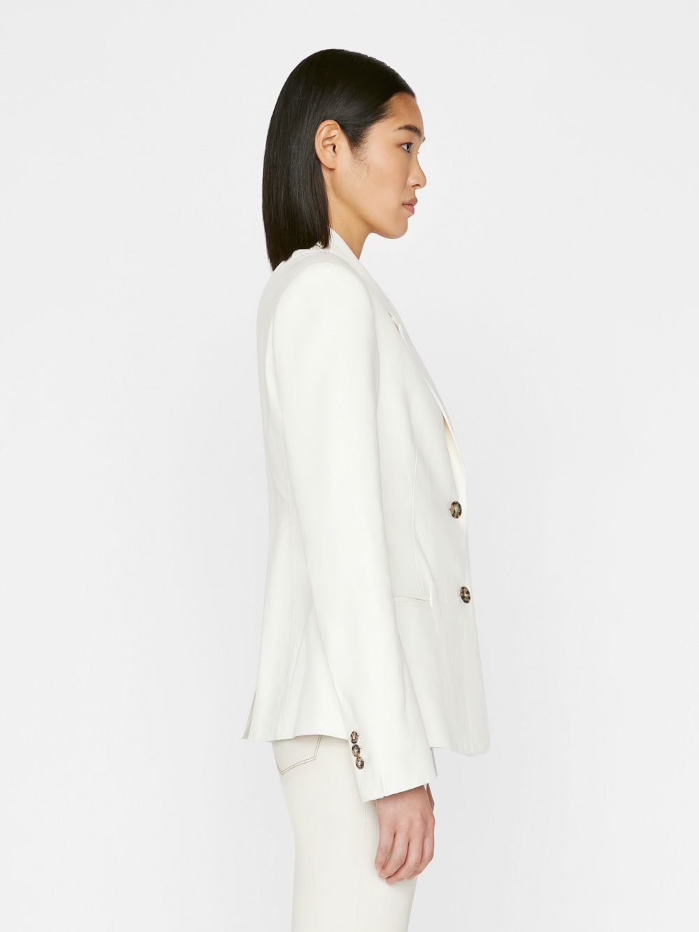 The Femme Leather Blazer -- Bone sold by Frame Denim product image thumbnail 6