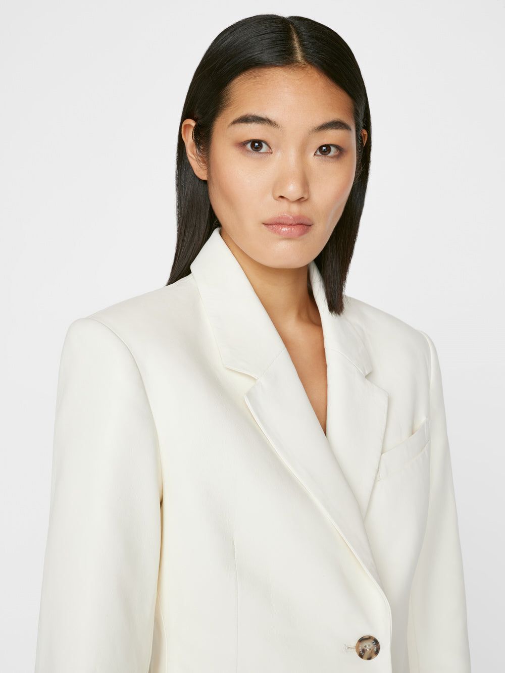 The Femme Leather Blazer -- Bone sold by Frame Denim product image thumbnail 4