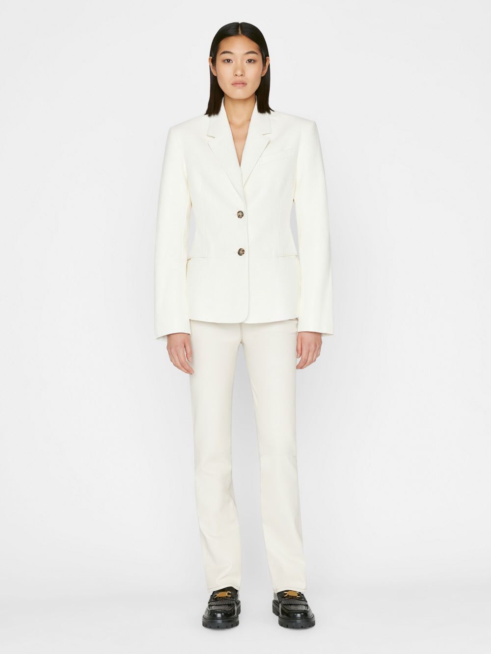 The Femme Leather Blazer -- Bone sold by Frame Denim product image thumbnail 2