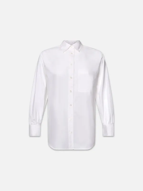 The Borrowed Pocket Shirt -- White sold by Frame Denim