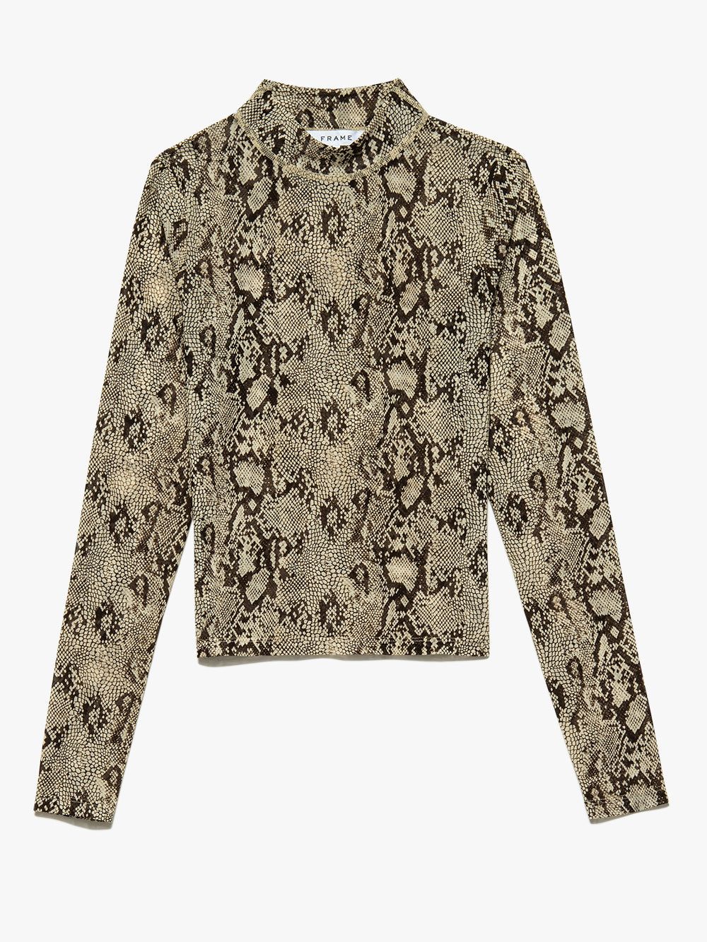 Mesh Mock Neck Long Sleeve -- Butter Multi sold by Frame Denim product image thumbnail 7